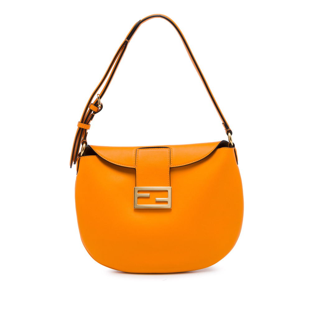 Pre-Loved Fendi Small Leather Croissant Hobo Bag